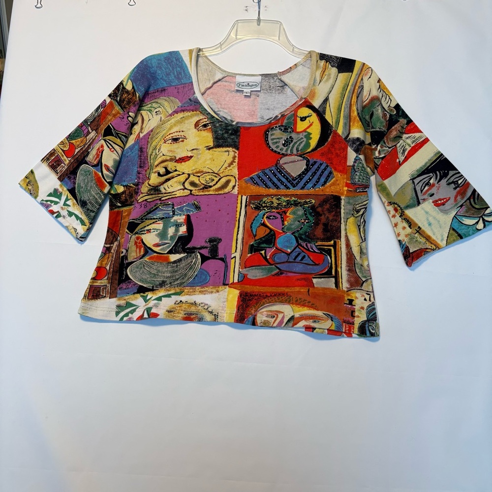 Patchington Artistic Multicolor Long Sleeve Top. iNV26/170